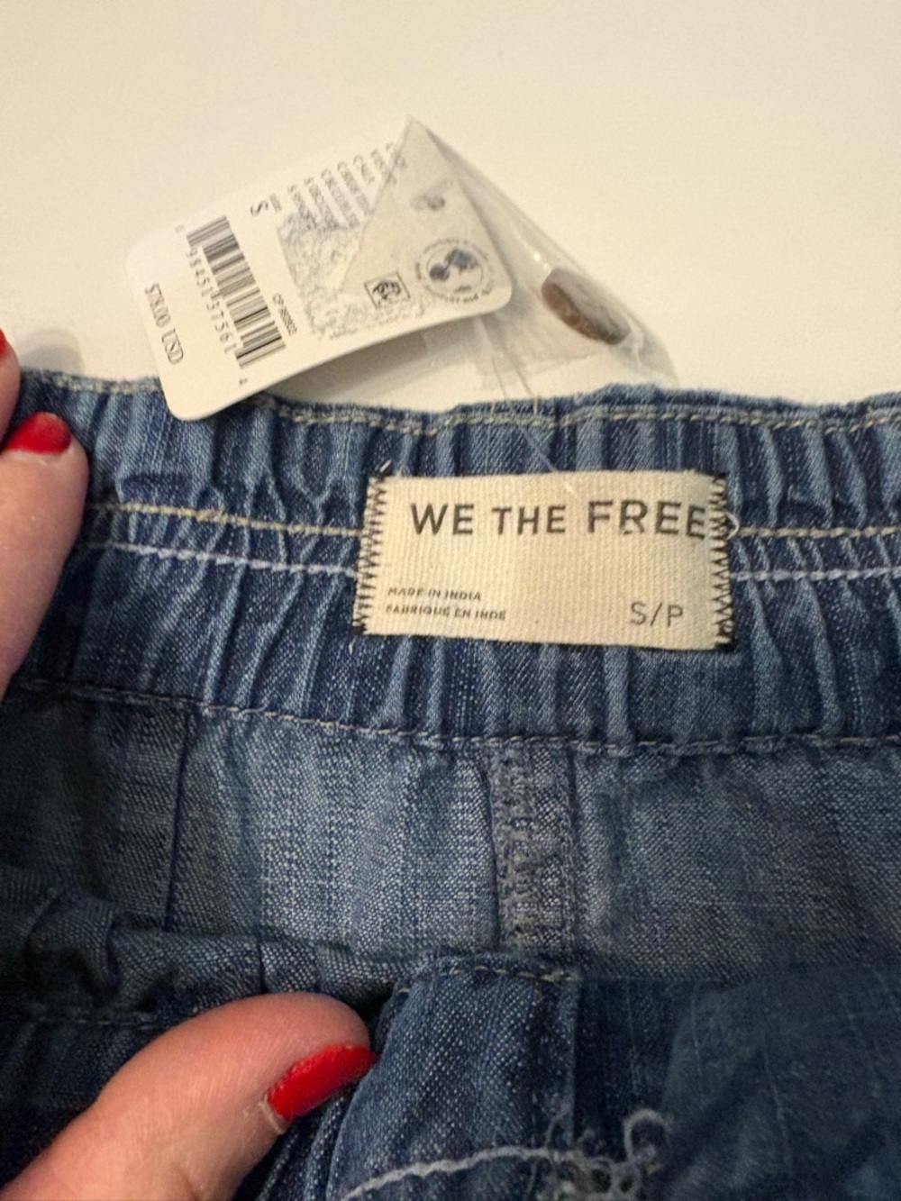 NWT We The Free Roselle Denim mini skirt size small - Picture 6 of 10